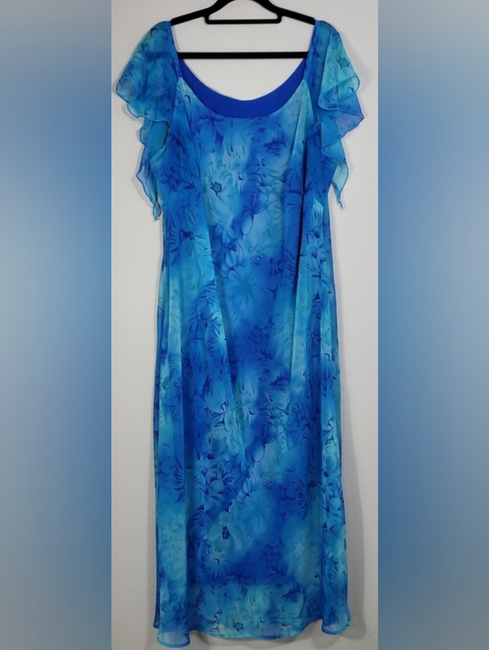 Vintage Connected Floral Maxi Dress Size 20W / 2X Fairycore Feminine